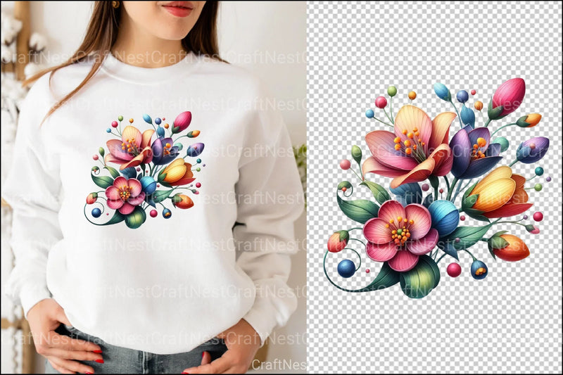 Spring Flowers Clipart Bundle 99 - CraftNest - Digital Crafting and Art