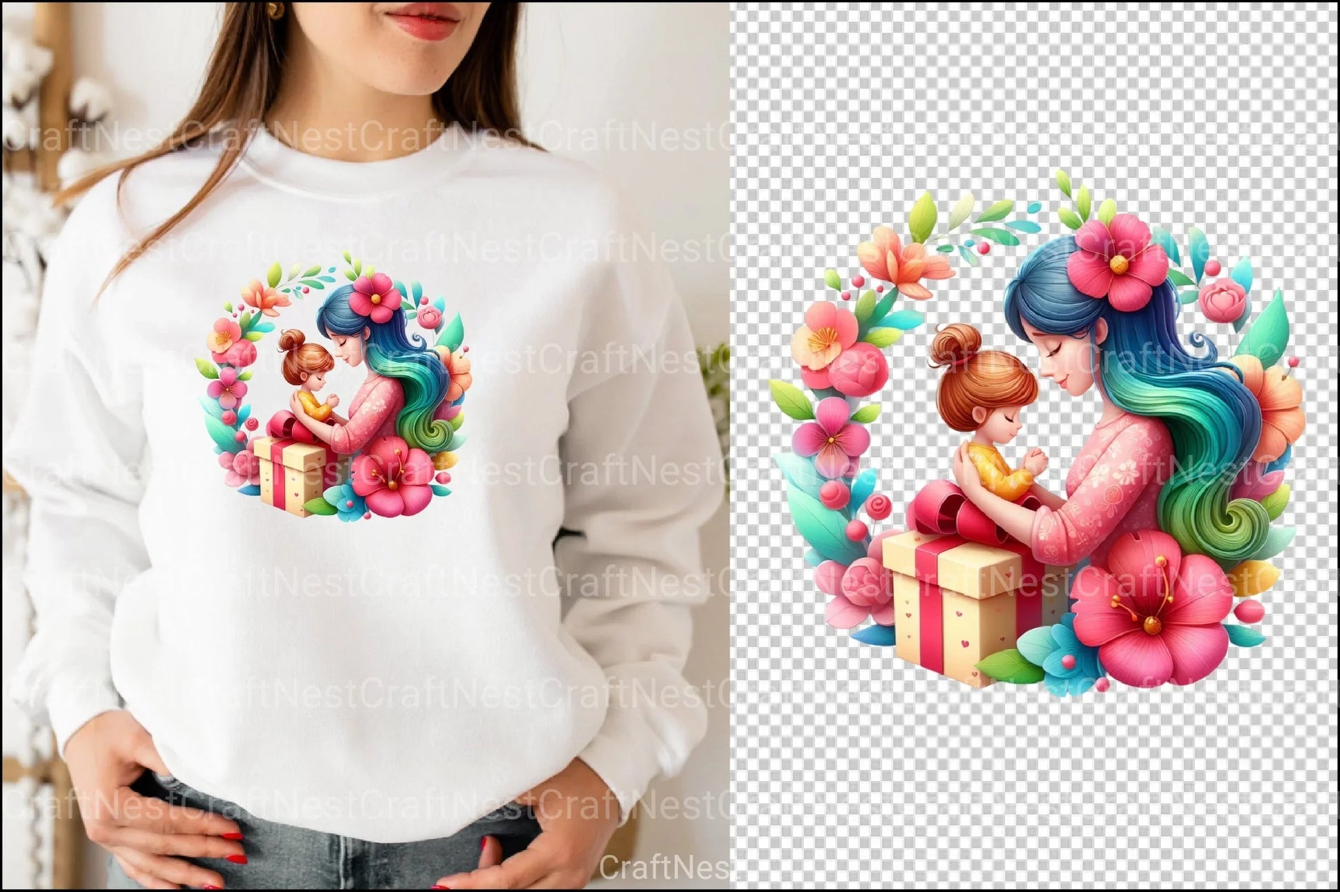 Mother and Baby Mother's Day Clipart Bundle - CraftNest - Digital Crafting and Art