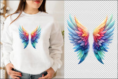 Colorful Angel Wings Clipart Bundle 2 - CraftNest - Digital Crafting and Art