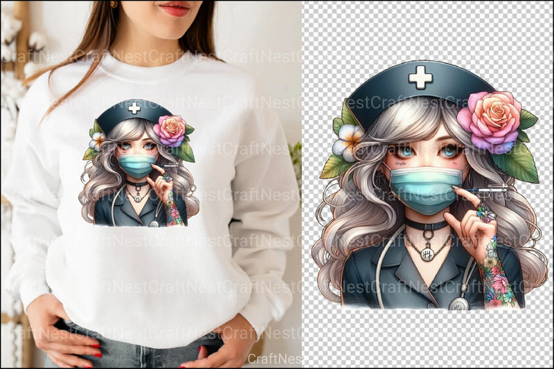 Funny Nurse Tarot Card Clipart Bundle for 12-Hour Shifts - CraftNest - Digital Crafting and Art