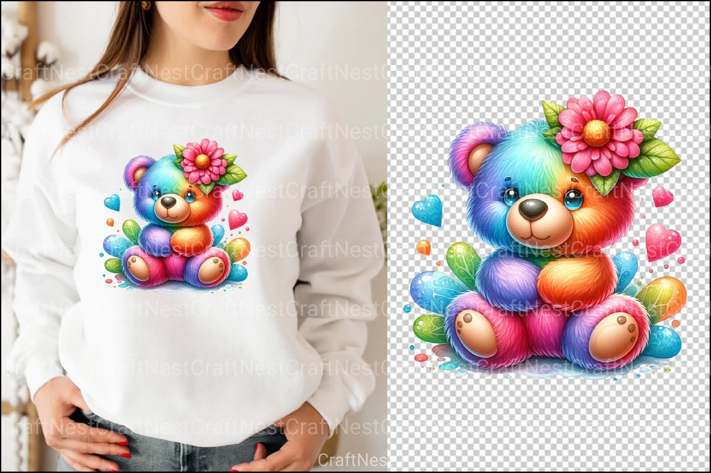 Cute Teddy Bear Clipart Bundle 24 - CraftNest - Digital Crafting and Art
