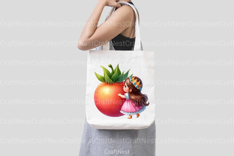 Fruits Little Princess Clipart Bundle - CraftNest - Digital Crafting and Art