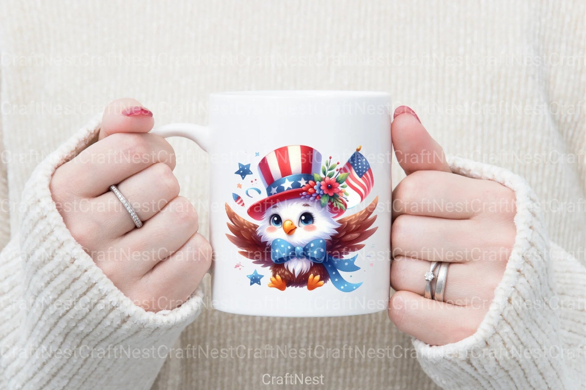 Cute American Eagle 4th of July Clipart Bundle - CraftNest - Digital Crafting and Art
