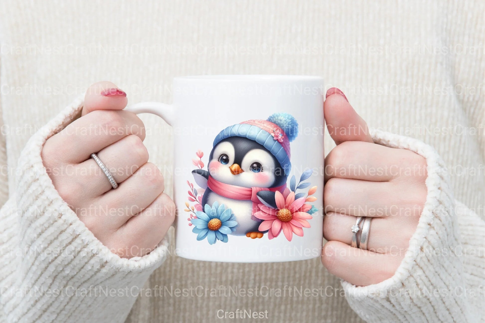 Cute Baby Penguins Clipart Bundle - CraftNest - Digital Crafting and Art