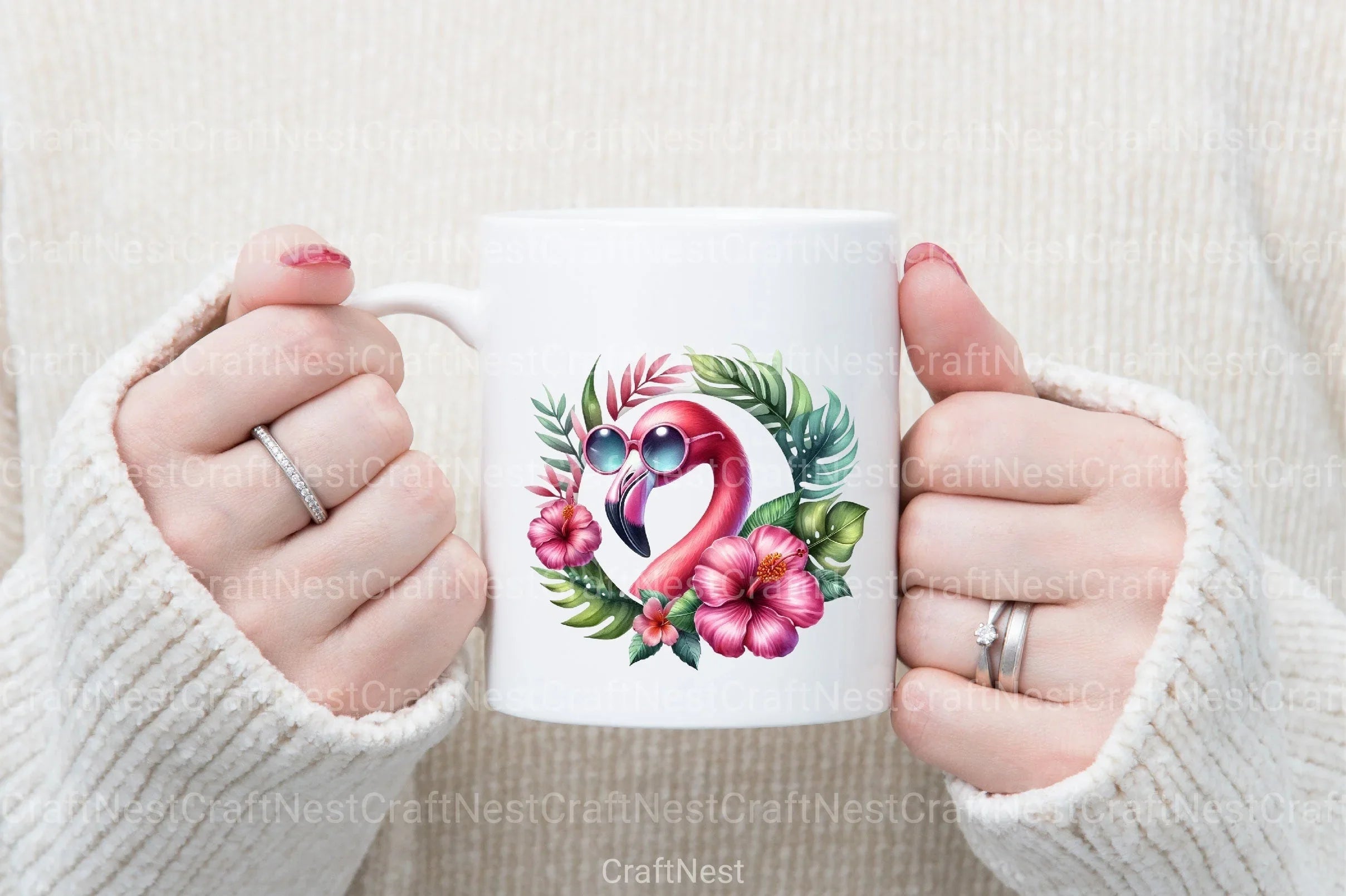 Flamingo Sunglasses Clipart Bundle - CraftNest - Digital Crafting and Art