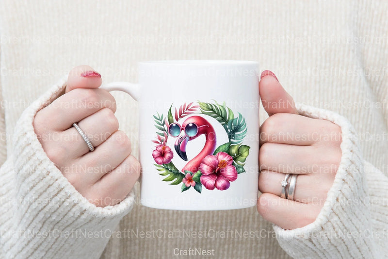 Flamingo Sunglasses Clipart Bundle - CraftNest - Digital Crafting and Art