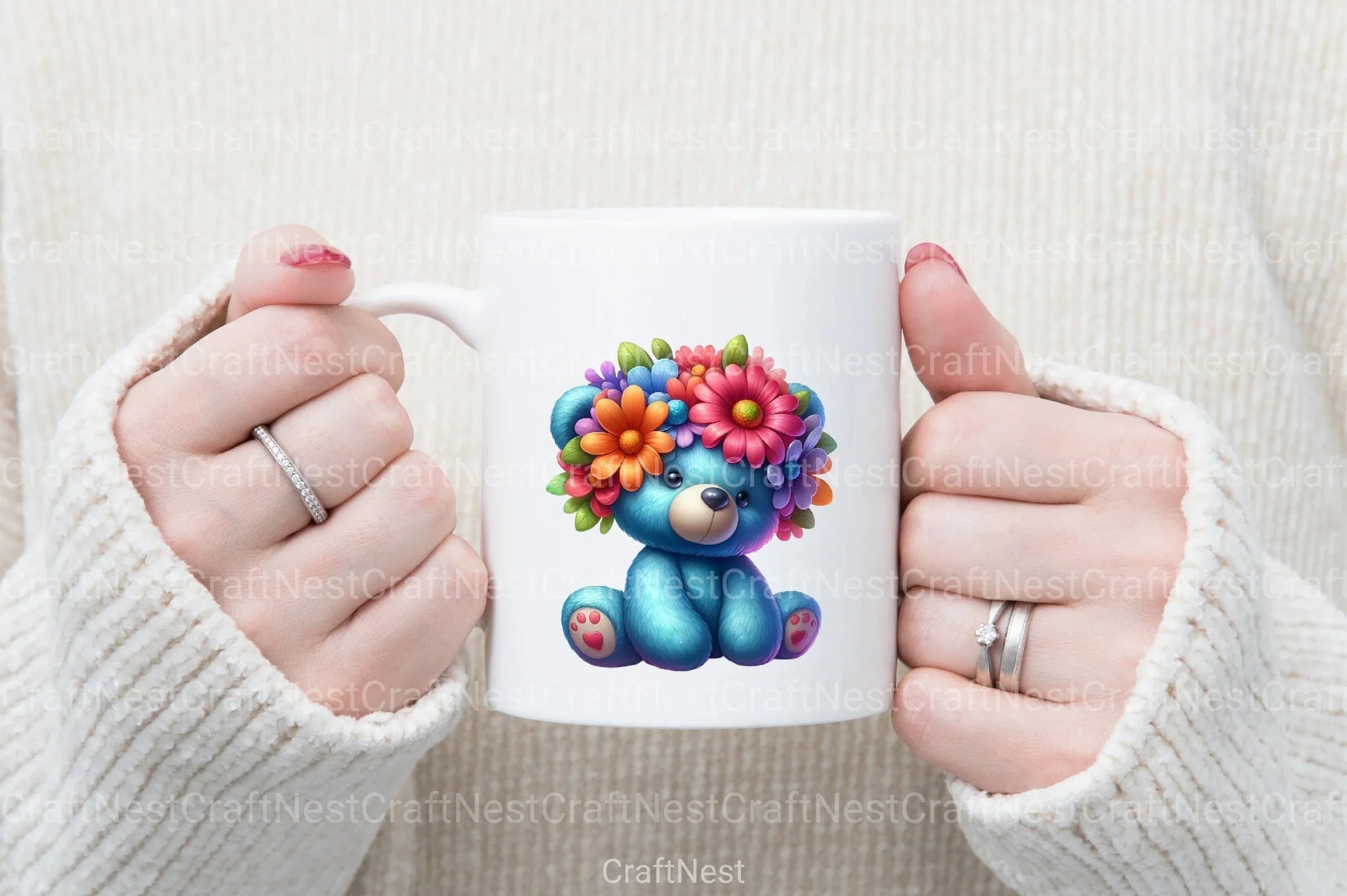 Mother's Day Teddy Bear Clipart Bundle 2 - CraftNest - Digital Crafting and Art