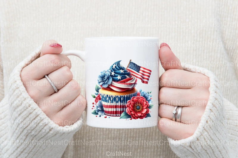 4th of July Cupcake Clipart Bundle 3 - CraftNest - Digital Crafting and Art