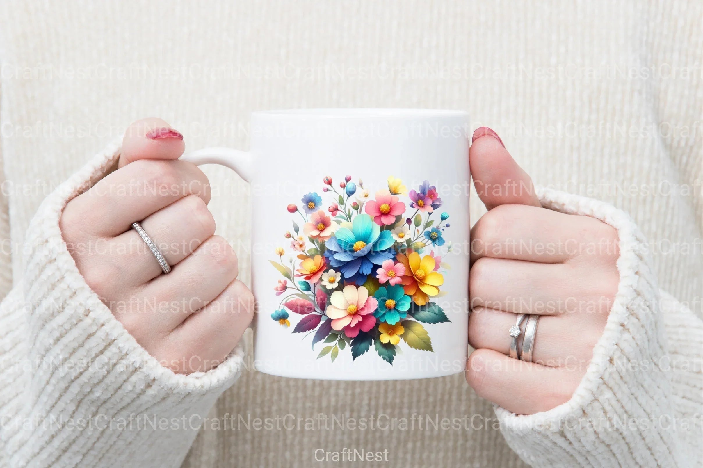 Spring Flowers Clipart Bundle 99 - CraftNest - Digital Crafting and Art