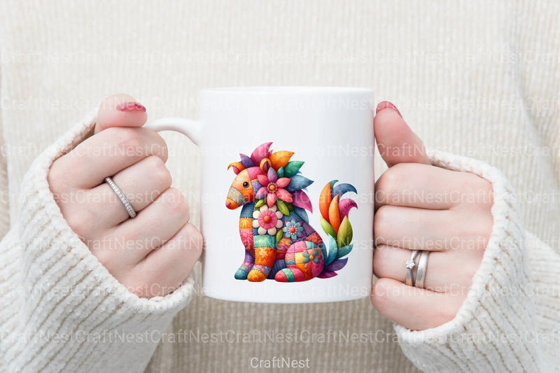 Patchwork Animals Clipart Bundle - CraftNest - Digital Crafting and Art