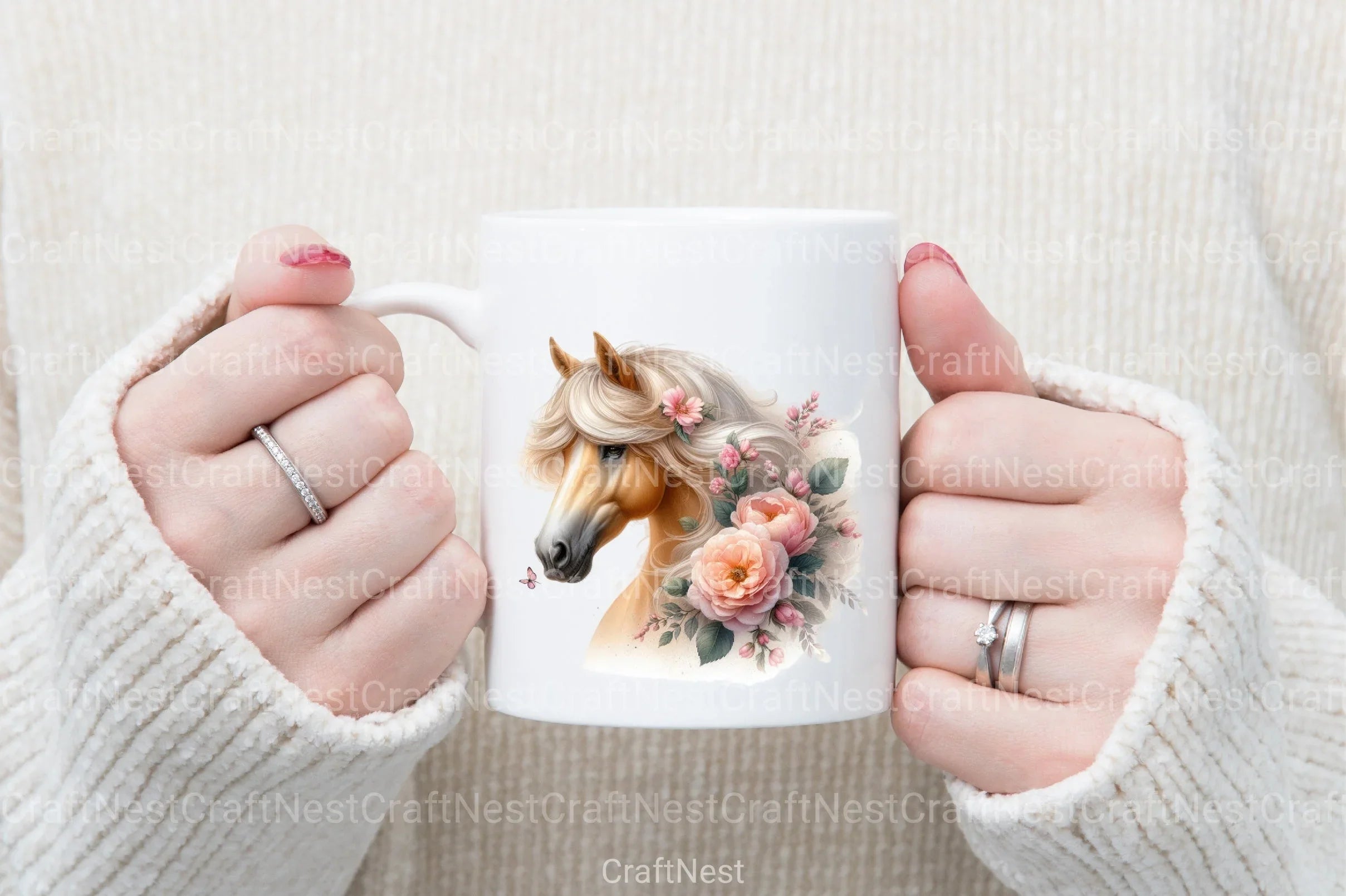 Pretty Palomino Horse Clipart Bundle - CraftNest - Digital Crafting and Art