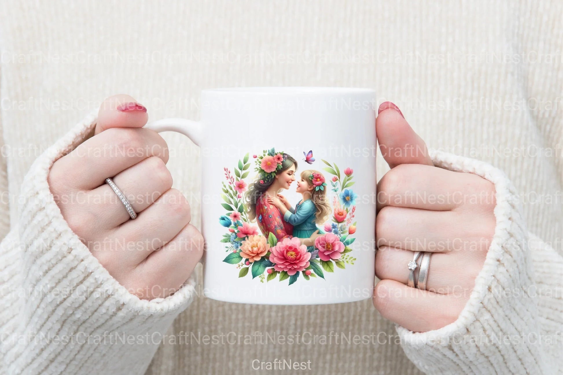 Mother and Baby Mother's Day Clipart Bundle 4 - CraftNest - Digital Crafting and Art