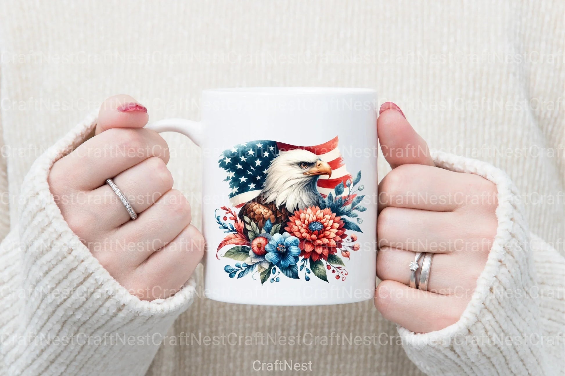 4th of July Patriotic Eagle Clipart Bundle - CraftNest - Digital Crafting and Art