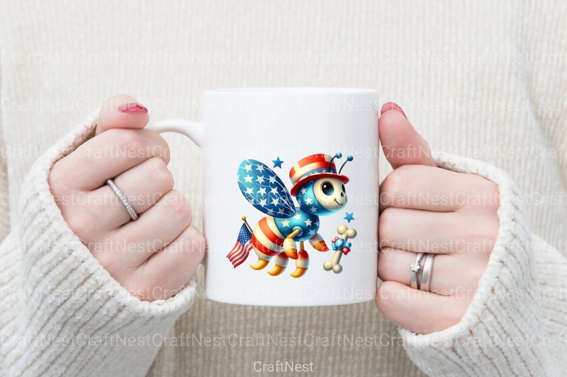 4th of July Boney Bee Clipart Bundle - CraftNest - Digital Crafting and Art