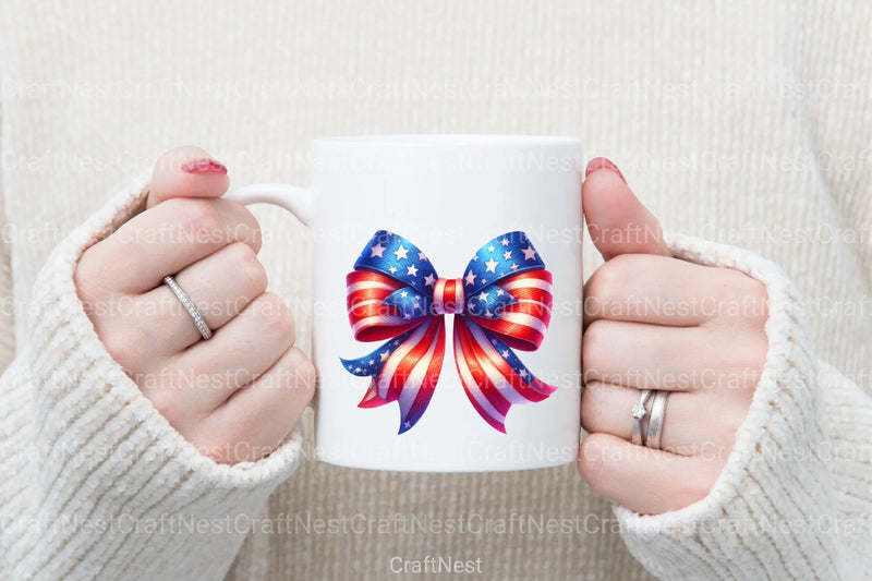 4th of July Bows Clipart Bundle - CraftNest - Digital Crafting and Art