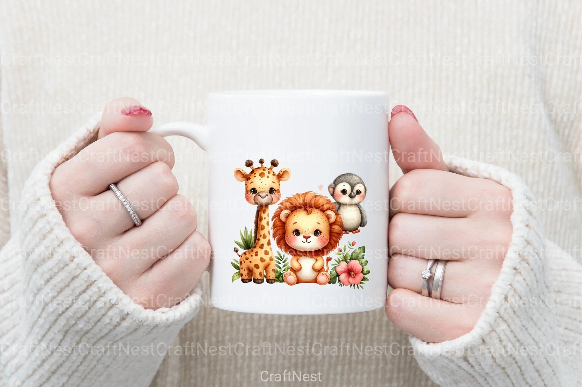 Baby Jungle Animals Clipart Bundle - CraftNest - Digital Crafting and Art