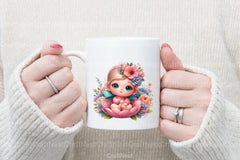 Cute Baby in Flowers Clipart Bundle - CraftNest - Digital Crafting and Art