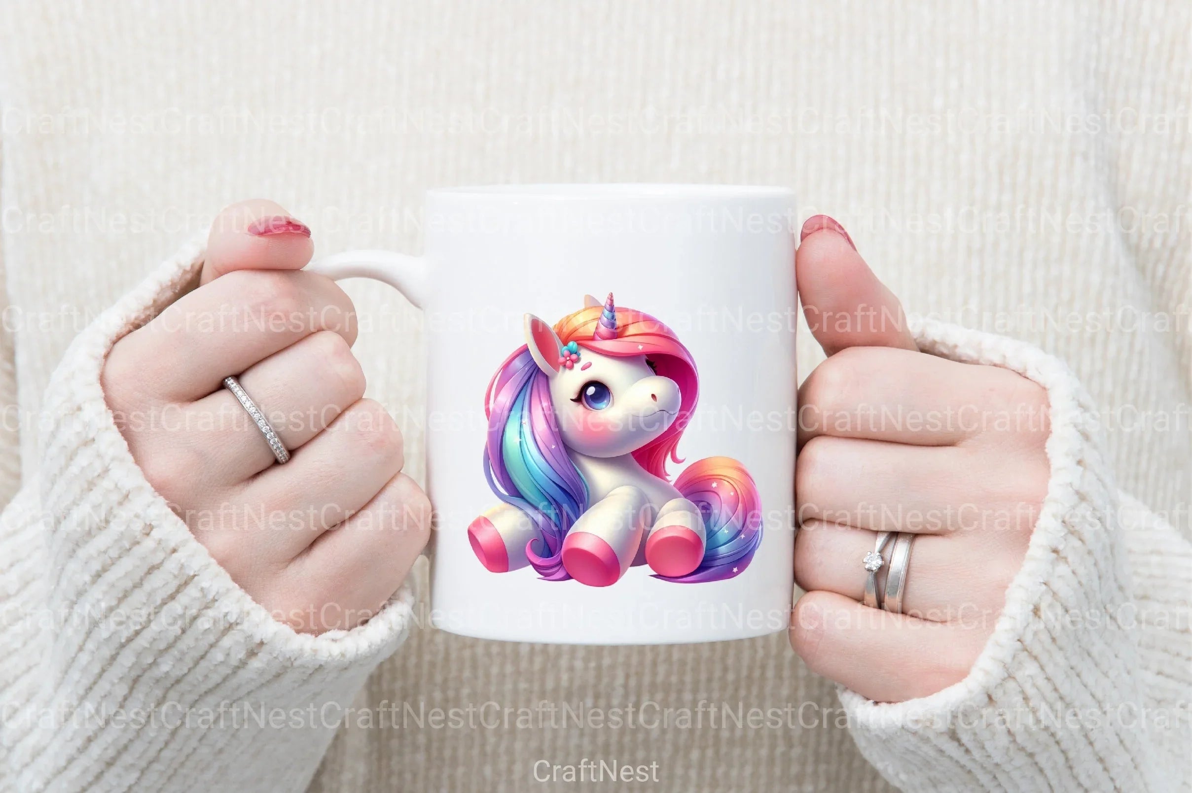 Cute Unicorns Clipart Bundle 88 - CraftNest - Digital Crafting and Art