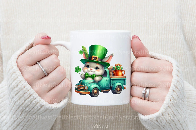 St. Patrick's Day Animal Truck Clipart Bundle - CraftNest - Digital Crafting and Art