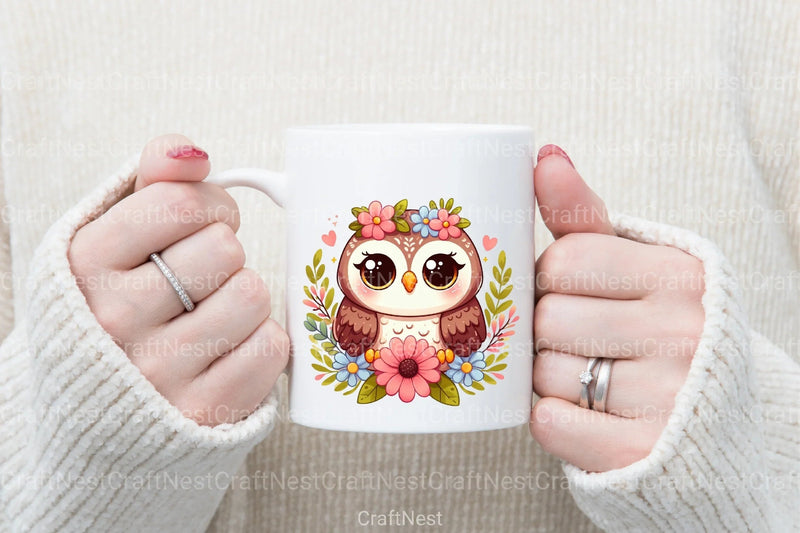 Cute Owl Clipart Bundle 1 - CraftNest - Digital Crafting and Art