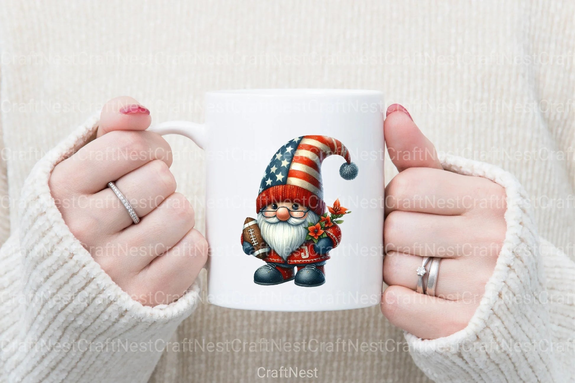 American Football Gnome Clipart Bundle - CraftNest - Digital Crafting and Art