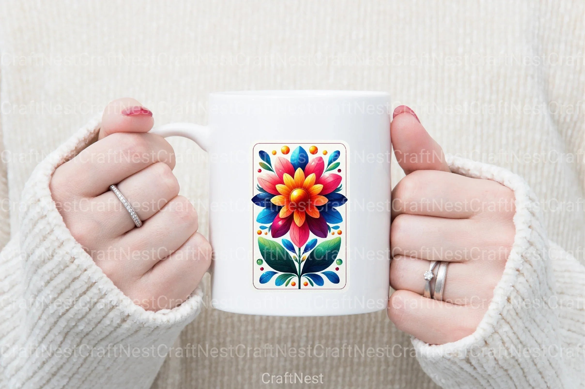 Flowers Tarot Cards Clipart Bundle 1 - CraftNest - Digital Crafting and Art