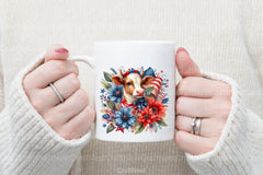 4th of July Patriotic Cow Clipart Bundle - CraftNest - Digital Crafting and Art