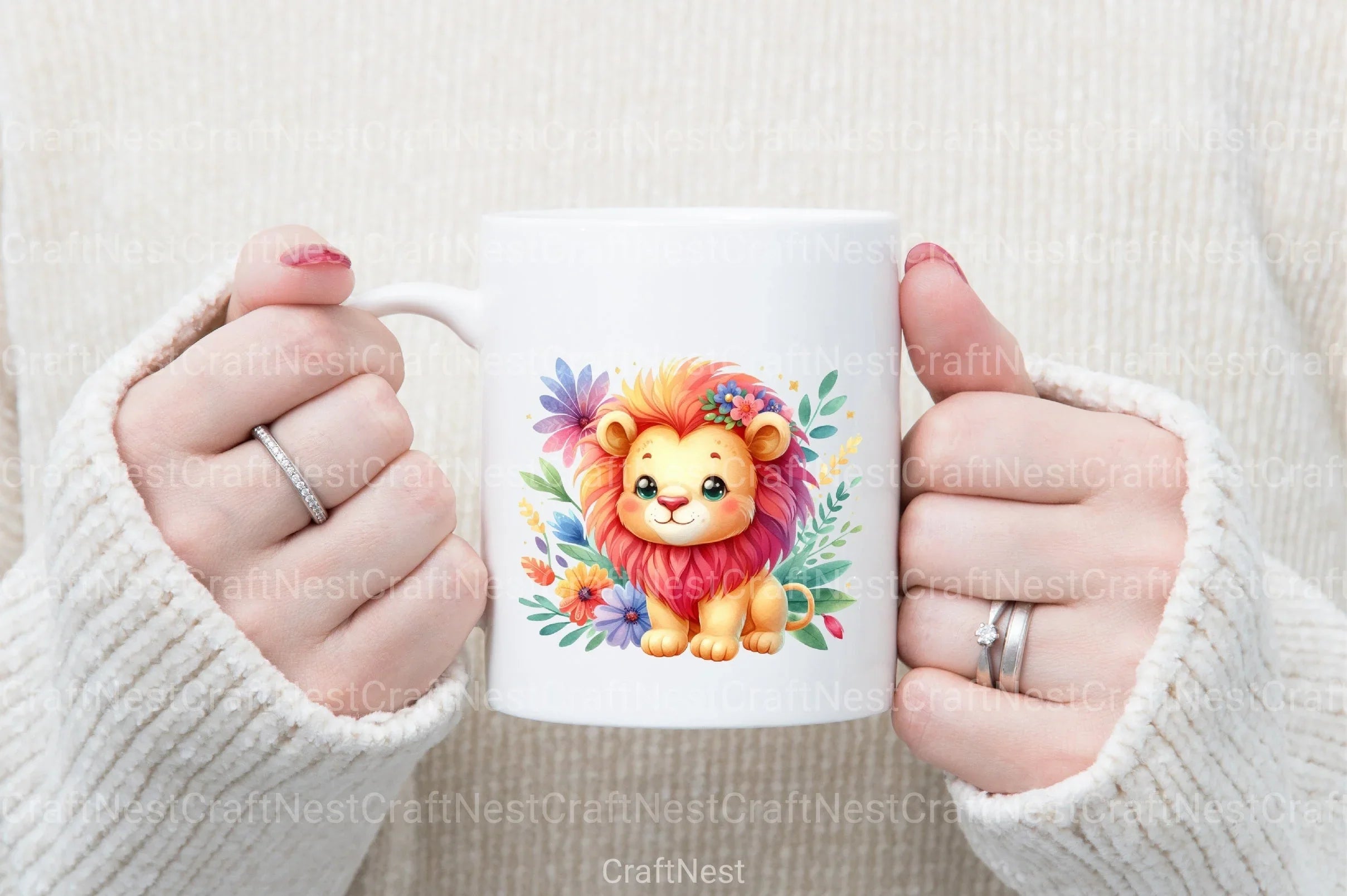 Pretty Lions Clipart Bundle - CraftNest - Digital Crafting and Art