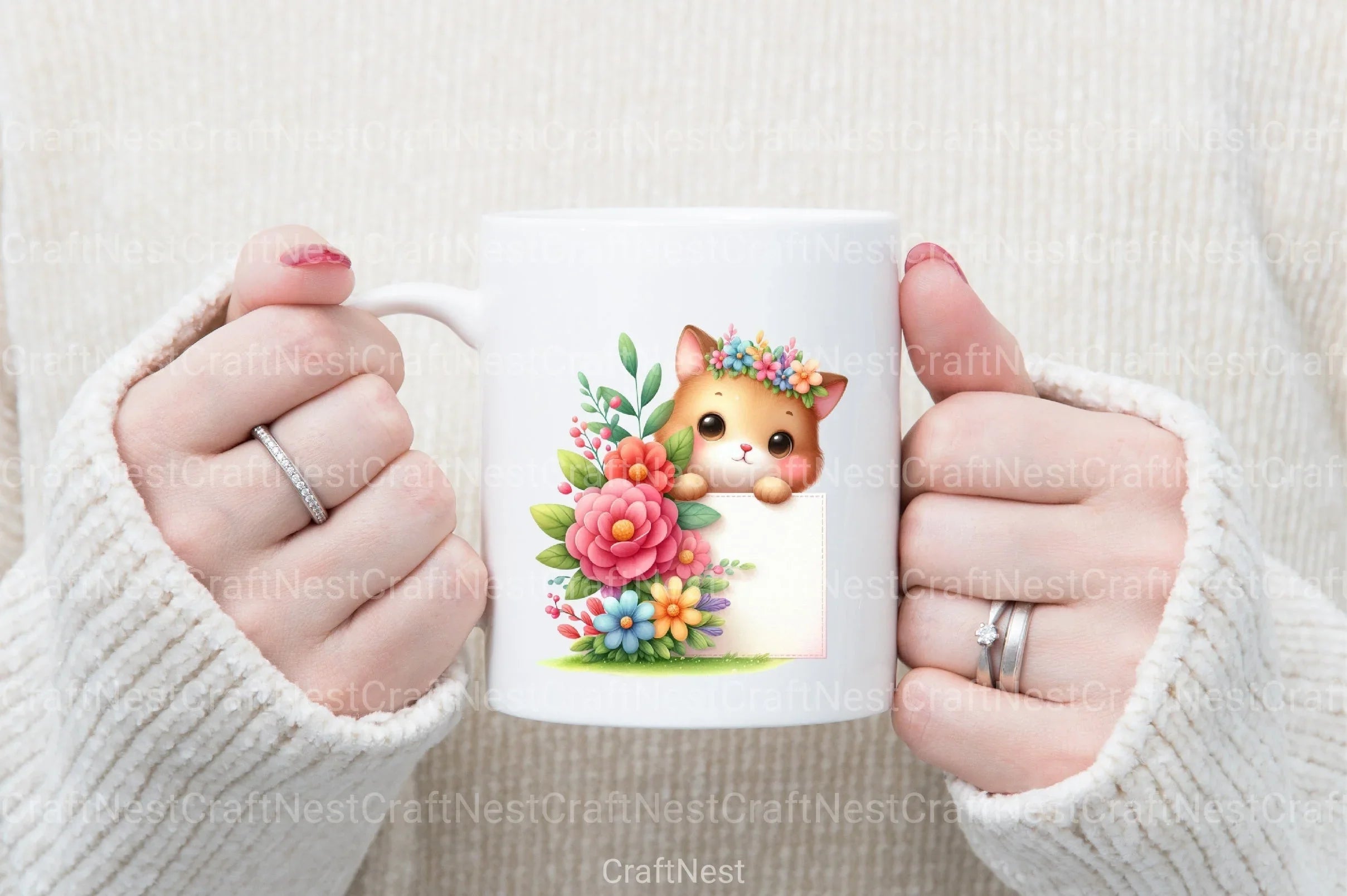 Cute Peeking Animal Clipart Bundle - CraftNest - Digital Crafting and Art