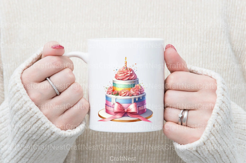 Birthday Cake Clipart Bundle 2 - CraftNest - Digital Crafting and Art