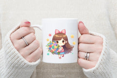 Little Girl with Bouquet Clipart Bundle 99 - CraftNest - Digital Crafting and Art