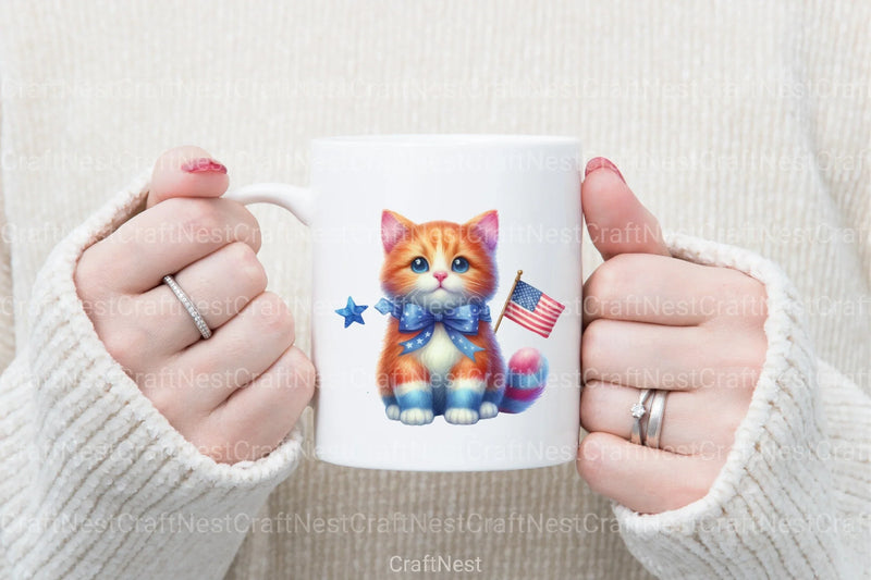 4th of July Cats Clipart Bundle - CraftNest - Digital Crafting and Art