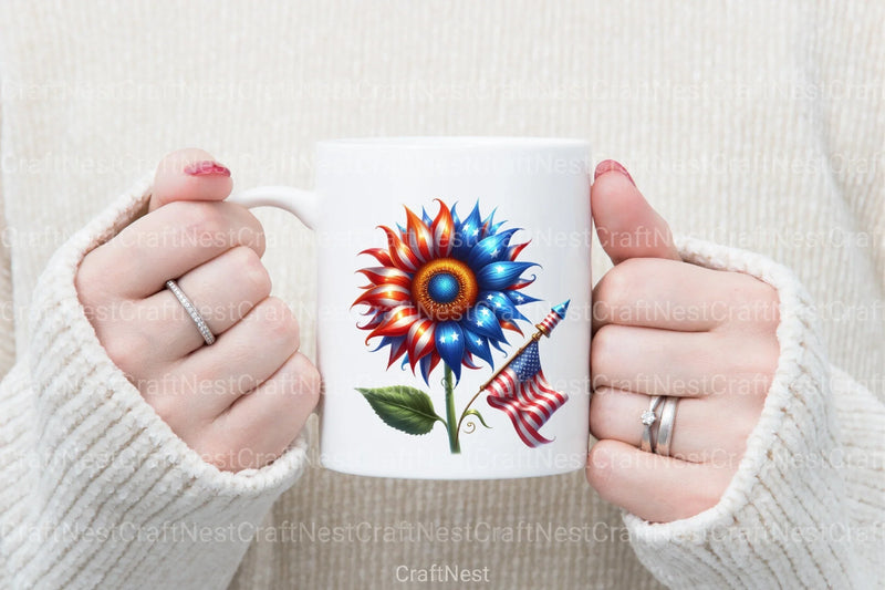 Sunflower 4th of July Clipart Bundle 3 - CraftNest - Digital Crafting and Art