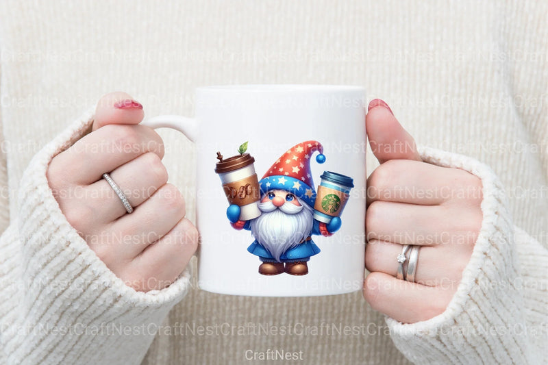 Coffee Lover Gnome Clipart Bundle - CraftNest - Digital Crafting and Art