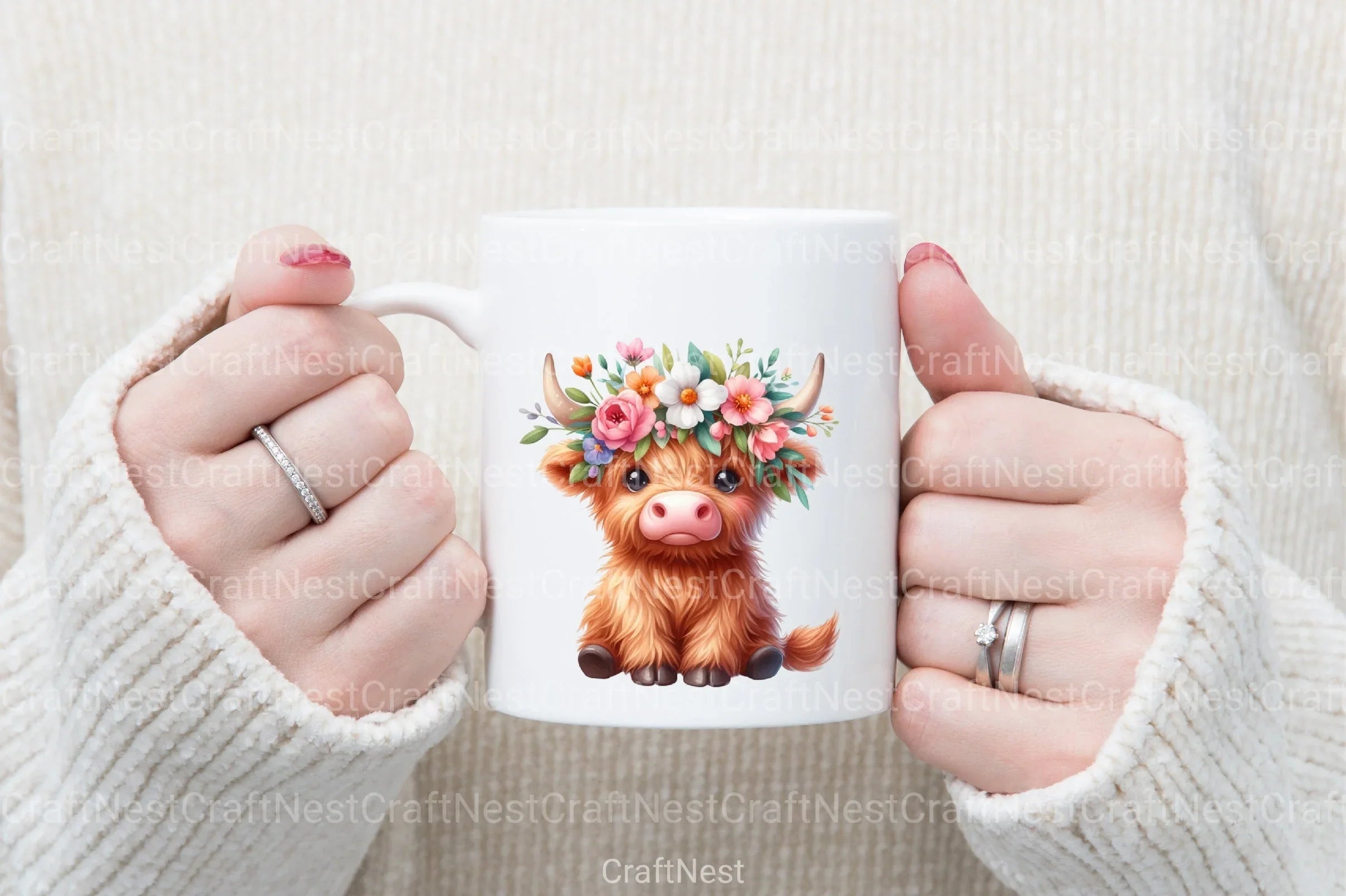 Funny Highland Cow Clipart Bundle - CraftNest - Digital Crafting and Art