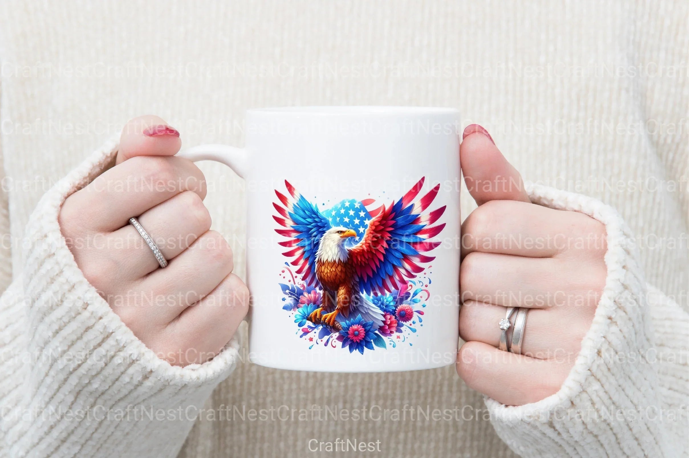 4th of July American Eagle Clipart Bundle - CraftNest - Digital Crafting and Art