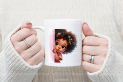 Peeking African American Little Girl Clipart Bundle 9 - CraftNest - Digital Crafting and Art