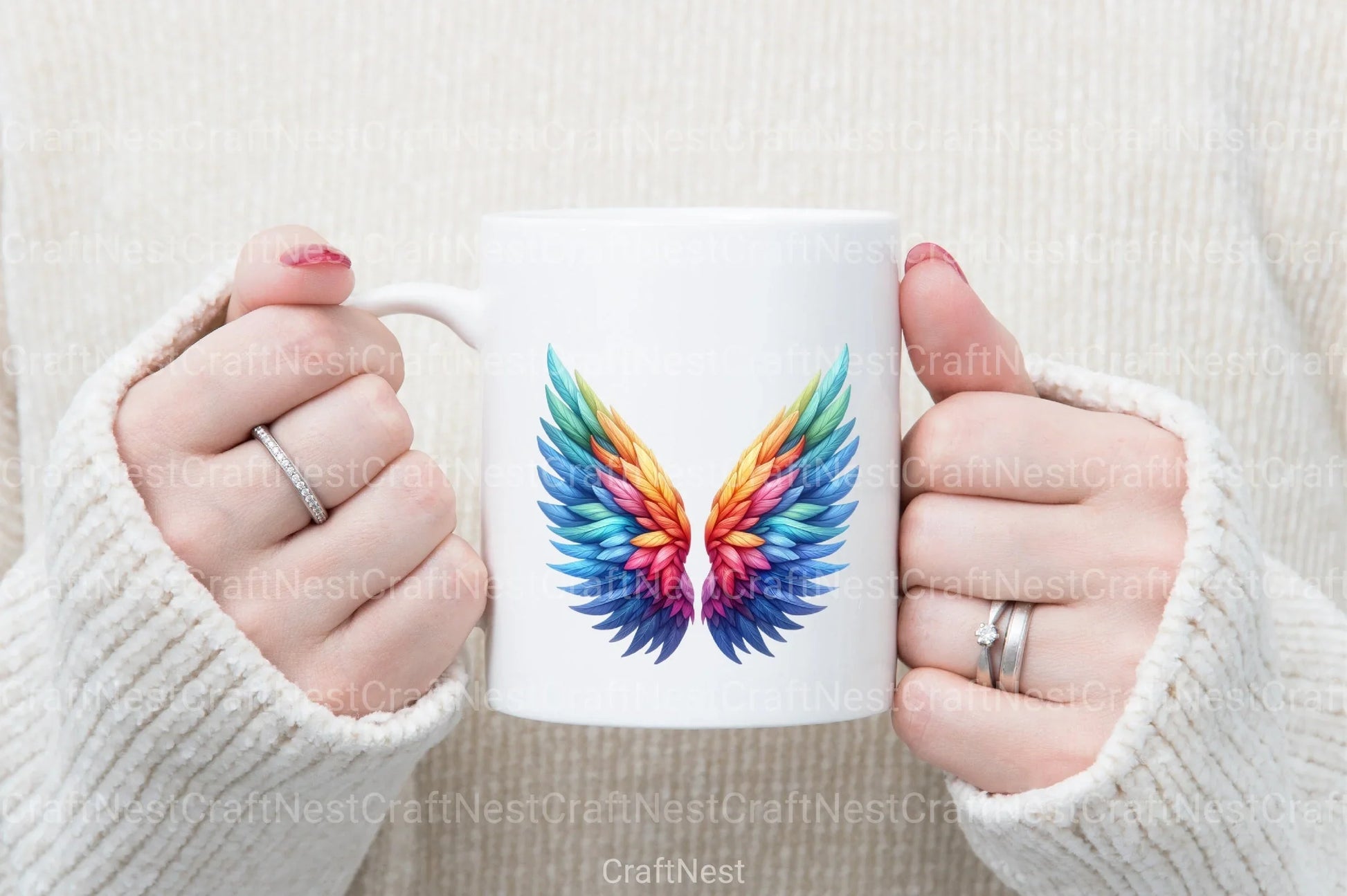 Colorful Angel Wings Clipart Bundle 2 - CraftNest - Digital Crafting and Art