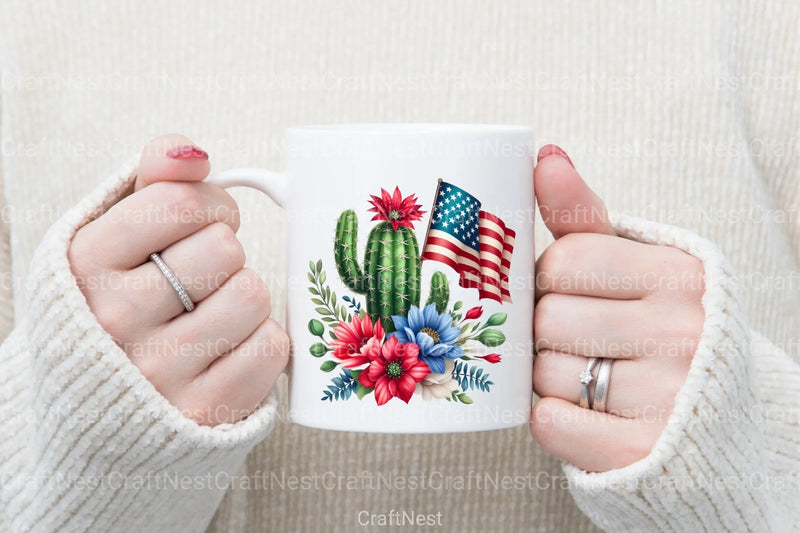 Fourth of July Cactus Clipart Bundle - CraftNest - Digital Crafting and Art
