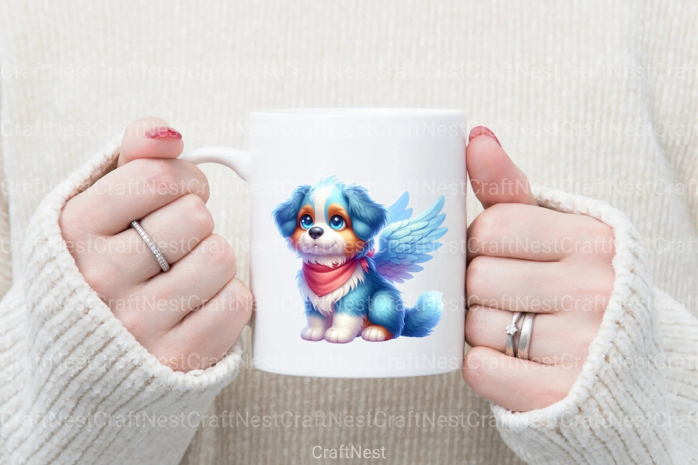 Dog Angels Clipart Bundle - CraftNest - Digital Crafting and Art