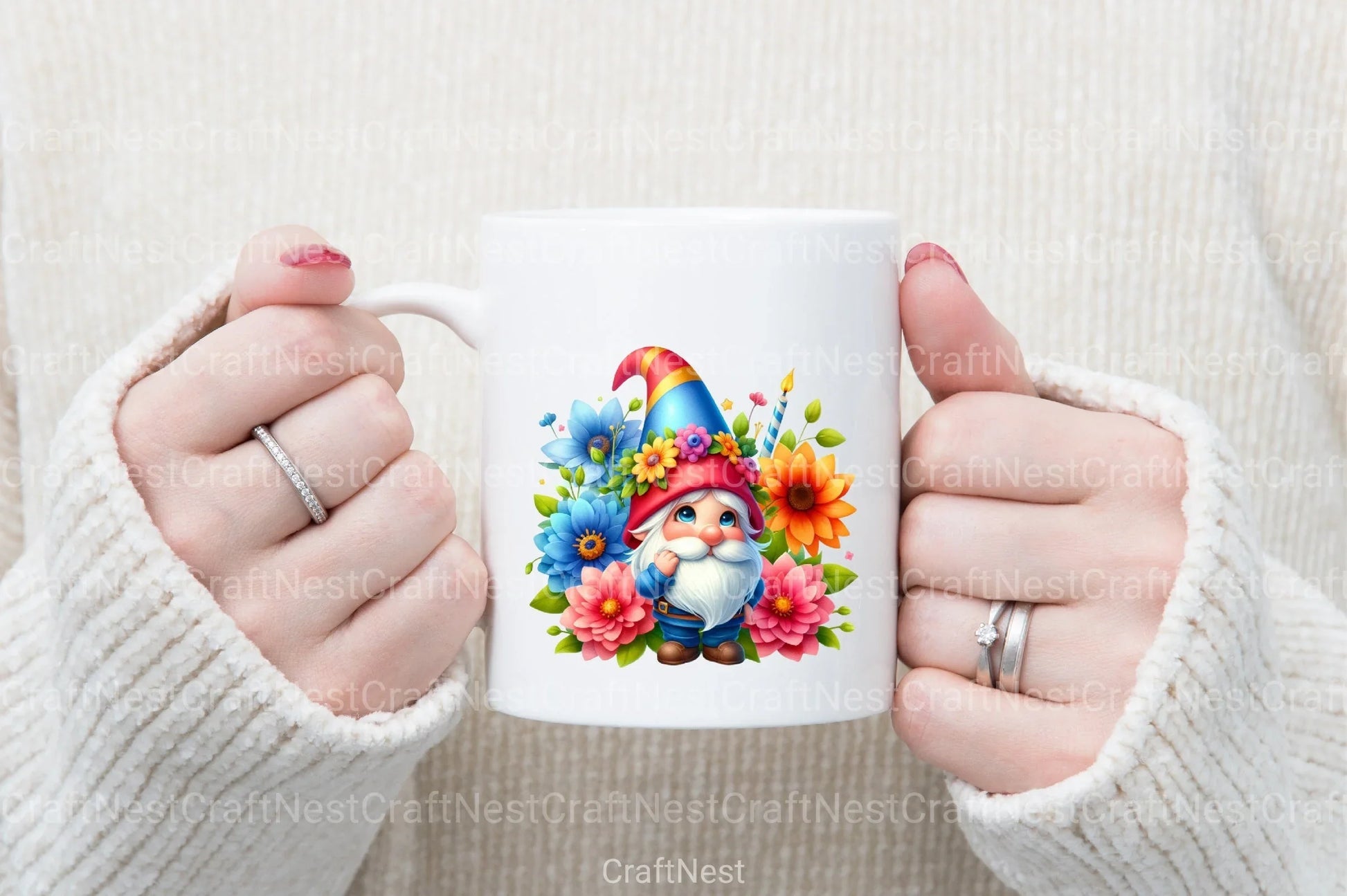 Cute Birthday Gnome Clipart Bundle - CraftNest - Digital Crafting and Art