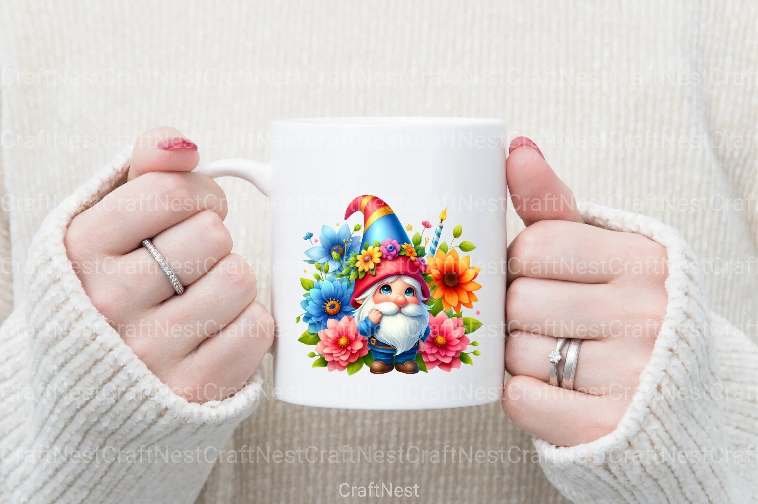 Cute Birthday Gnome Clipart Bundle - CraftNest - Digital Crafting and Art