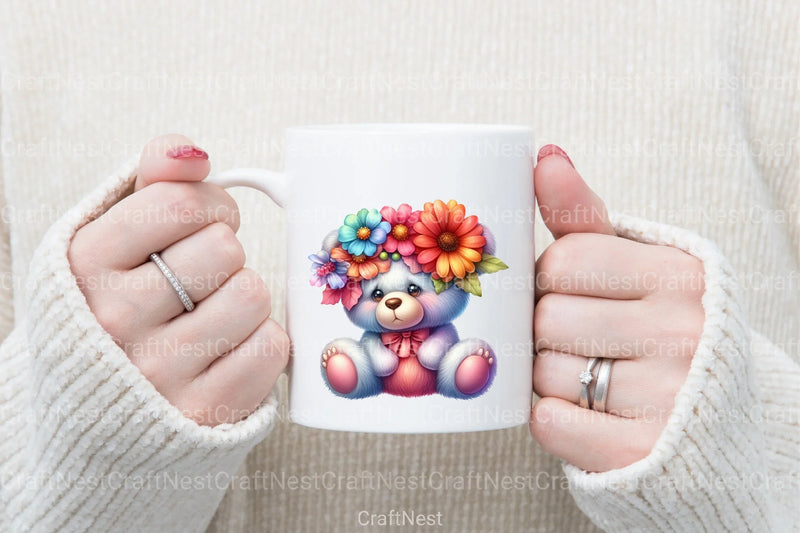 Cute Teddy Bear Clipart Bundle 24 - CraftNest - Digital Crafting and Art