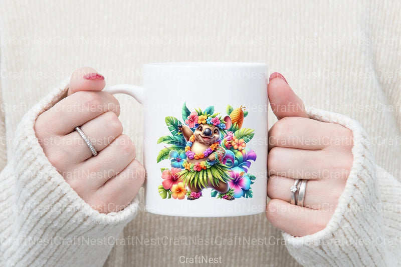 Hawaiian Dancing Animals Clipart Bundle 2 - CraftNest - Digital Crafting and Art