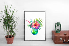 Tropical Beach Drink Summer Clipart Bundle 4 - CraftNest - Digital Crafting and Art