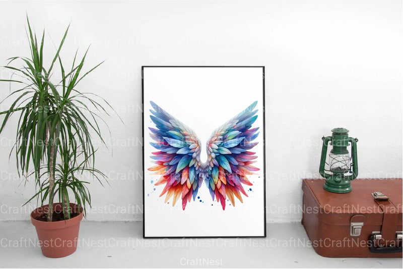 Colorful Angel Wings Clipart Bundle 2 - CraftNest - Digital Crafting and Art