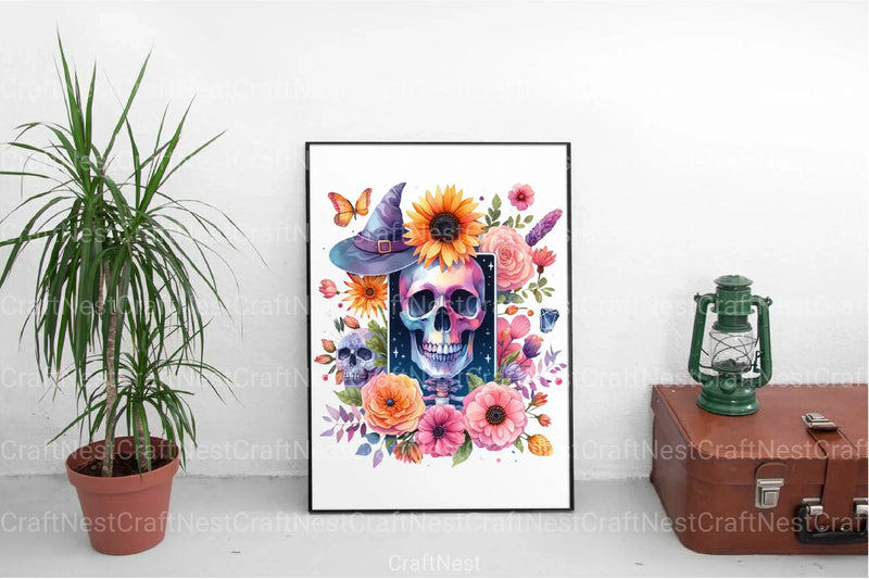 Witchy Vibes Skull Mama Clipart Bundle - CraftNest - Digital Crafting and Art