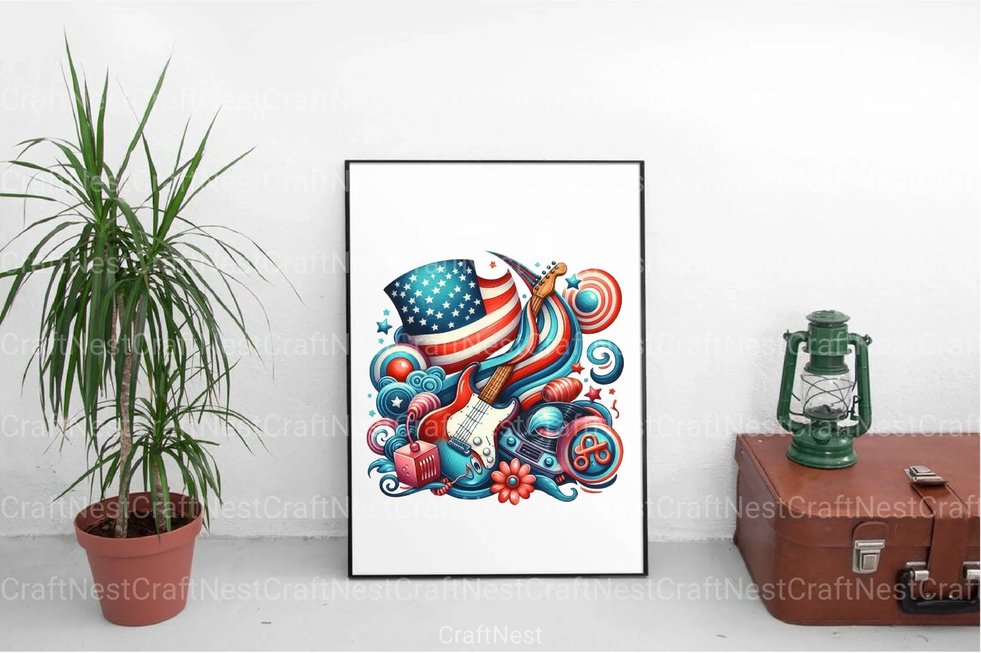 Retro Groovy 4th of July Clipart Bundle - CraftNest - Digital Crafting and Art