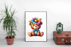 Mother's Day Teddy Bear Clipart Bundle 2 - CraftNest - Digital Crafting and Art