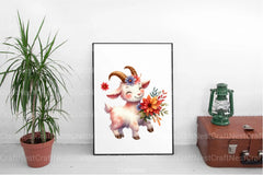 Fall Goat Clipart Bundle 4 - CraftNest - Digital Crafting and Art